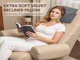 2X Neck Pillow for Recliner Chair, Adjustable Recliner Pillow forrest, Soft Velvet Non-Slip V1366-AZ2-W-14532