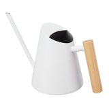 Watering Can with Long Spout Rustproof Stainless Steel Watering Pot with Wooden Handle for Garden V1294-YM0703-3111230098011