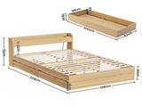 RoomSense Queen Firm Mattress 26cm Bundle with Storage Bed Frame XFKF-1772-Q-AURA-ABC