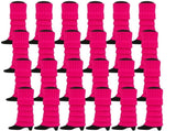 24x Womens Leg Warmers Disco Winter Knit Dance Party Crochet Legging Socks Costume - Hot Pink V563-BR-24LEGWARMS-HTPNK