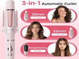 3 in 1 Curling Iron - Automatic Curling Iron - Straightener - Hair Curler - Straightening Brush V1188-MS101-02243-1