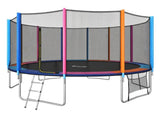 Everfit 16FT Kids Trampoline Rebounder with Enclosure Net Storage Bag TRAMPO-C-16FT-MC-ABC