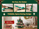Jingle Jollys Paper Christmas Tree 61 CM w/ Star Topper Xmas Decor Tabletop Green DIY Ornament Set PAPER-TABLE-TR-53-GN