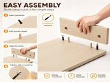 CARLA HOME Dual Monitor Stand Riser, Adjustable Length and Angle, Beige V178-36579