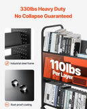 VEVOR Rolling Library Book Cart, 150 kg Capacity, 97 x 51.5 x 122.5 cm Library Cart, Double Sided V952-WXTSGTCH330LMU071001V0