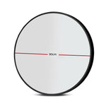 Embellir Wall Mirror Makeup 90cm Home Decor Framed Mirrors Bathroom Round Black MM-WALL-ROU-BK-90