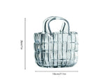 Glass Vase Transparent Hand Basket Living Room Flower Arrangement Creative Bag Fish Tank V1294-YM0626-230531MQ05-1