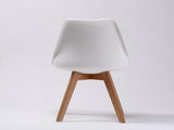 4X Retro Dining Cafe Chair Padded Seat WHITE V274-FT-J900-WH4
