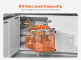 18"W Opening Blind Corner Pull Out Organizer, 2 Tier 4 Shelf Kitchen Cabinet Organizer, Magic Chrome V952-MJSNLDGG2C345BN6UV0