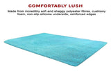 200x140cm Floor Rugs Large Shaggy Rug Area Carpet Bedroom Living Room Mat - Turquoise V63-832111