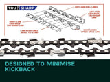 BAUMR-AG 2 x Chains for a 20" Bar Chainsaw, 76DL .325" Pitch .058" Gauge Low Kickback V219-CHNCHABMRA20D