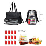 2 in 1 Lunch Laptop Tote Bag 15.6 Work Bags for Women Teacher Nurse Casual - Dark Green V1263-JX-8122-5