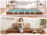 Artiss Folding Kraft Paper Bed Frame with Mattress and Pillow 300kg Capacity 200x60cm PAPER-BED-6016-BR-AB