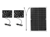 Solar Exhaust Fan Kit with 16W Solar Panel 2 High Speed Brushless DC Fan Solar Powered Vent Fan for V1294-YM0901-3111250059411