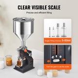 VEVOR Manual Paste Liquid Filling Machine, 5-50ml Bottle Filler, Adjustable Bottle Filling Machine, V952-LSGYTGZJSD0029YV2V0