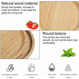 2 Piece Bamboo Saucers 20Cm ROund Bamboo Tray Bamboo Plant Saucer ROund Serving Tray Wooden Flower V1188-MS-227-2800