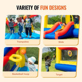 Inflatable Bounce House, Outdoor High Quality Playhouse Trampoline, Jumping Bouncer with Blower, V952-CQCBBHYC2021Z5HY3V3