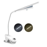 Dual Head LED Desk Lamp with Clamp, Eye-Caring Clip on Lights for Home Office, 4000mAh Rechargeable V1192-AZ-W-0276