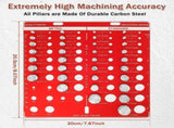 Nut and Bolt Thread Checker Aluminum Alloy 34 Thread Identifier Gauge Precise Inch and Metric Screw V1369-AZ3-W-12553