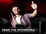Karrera TDX-16 Electronic Drum Kit with LCD, Toms, Snares Quiet Mesh Pads & Pedals, Adjustable ELE-DRM-5PC