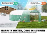 Walk-in Tunnel Greenhouse 14.6x6.36x6.3ft Galvanized Frame PE Cover Green V952-SDXWS15X7X7FO6TUWV0
