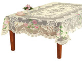 Warm Home Designs 70 Inch Round Tablecloth,Pink Rose Floral Embroidery Lace Table Cloth Cover for V1366-AZ2-W-26616
