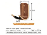 Small No-Drill Wall Violin Rack 2 Pack Dual String Instrument Hook Set Christmas Violin Erhu Set V1221-XM-LB6227-GM146