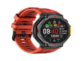 M-Rex4 Men Rugged GPS Smart Watch, 5ATM Waterproof Bluetooth Call Fitness Tracker Heart Rate Sleep V1300-M-REX4-ORANGE-RED