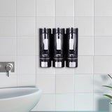 3 Chamber Shower Soap Dispenser Liquid Soap Dispenser Wall Mounted for Shampoo Conditioner Body Wash V1192-AZ-W-24394