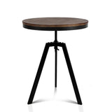 Artiss Bar Table 67-86CM Height Round Brown BA-TW-V17-COF-TAB