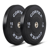 CORTEX 75kg Black Series V3 Bumper Plate Set with ATHENA100 Barbell V420-CSWP-OBPV3ST-E