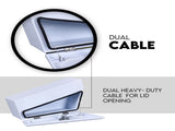Under Tray Tool Box Underbody Pair Set 750mm White Aluminium V379-UTRYWHTL7SET07