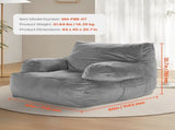 Bean Bag Chair, BeanBag Sofa Chair with Armrests for Adults, Fluffy Plush & High-Density Foam V952-FSYXCRDDY45448AWFV0