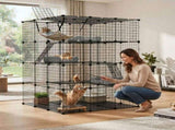 CARLA HOME Large Cat Cage Diy Enclosure, 4 Tier Pet Playpen Cat Kennel V178-36583