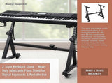 Z-Style Keyboard Stand Heavy Duty Adjustable Piano Stand for Digital Keyboards & Portable Use V63-952381