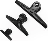 Large Bull Clips Black, 14 Pcs XL Steel Binder Paper Clips Clamps for Office, Drawing Board, Food V1258-DP02-C-2190