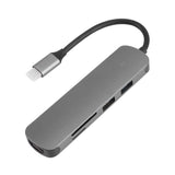 Grey USB 3.0 Hub with 5 Ports for Computer, Supports External Hard Drives, Phones, and Multiple V1366-AZ2-W-17182