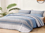 Light Blue Boho Royale Bedspread Coverlet 3 Piece Set V745-AC080675Q13U