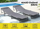 Gardeon Sun Lounger Folding Lounge Beach Chair Patio Outdoor Furniture FF-LOUNGE-STFA-GE