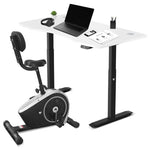 Lifespan Fitness Cyclestation 3 Exercise Bike with ErgoDesk Automatic Standing Desk 150cm in V420-LFEX-CLSTN3-A