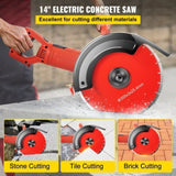 Electric Concrete Saw, 14" Concrete Cutter, 1800W Concrete Saw, Electric Circular Saw with 14" Blade V952-QZJDD14SGJAC00001V3