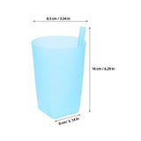 Reusable Cups with Straws for Kids, Green, 16-Pack Water Drinking Cups V1370-AZ4-15281