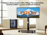 37-75 Inch Electric Height Adjustable Rolling TV Stand - Motorized Floor Mount with Remote Control, V767-U-Z1876-AU