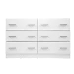 Artiss 6 Chest of Drawers - VEDA White FURNI-N-CDR-01-WH-AB