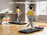 Everfit Treadmill Electric Walking Pad Incline Under Desk Home Gym 380mm Black TMILL-380-INC-BK