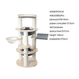 HONEYPOTCAT Harmony Wood Cat Tower - 168cm V390-DE220052PRO