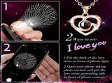 A Hundred Languages Heart-Shaped Projection Necklace Set, rose gold-plated with zirconia inlay, V1232-XXMGXLPG001
