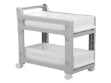 Storage Trolley Sliding Drawers Rolling Utility Cart with Universal Wheel for Kitchen Bathroom V1294-YM0901-3117240251211