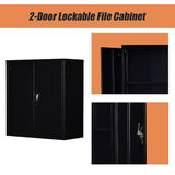 Two-Door Shelf Office Gym Filing Storage Locker Cabinet Safe V63-799167