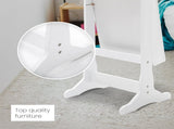 Mirror Jewellery Cabinet Organiser 2 Drawers LOWE 146cm WHITE V274-FT-2D-146WH
